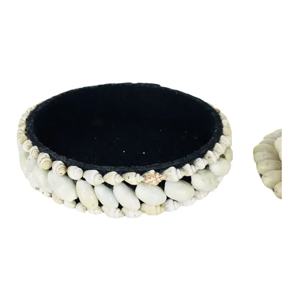 VTG 60s 70s Boho Nautical Cowrie Shell Handmade Collectible Trinket Jewelry Box